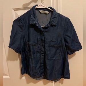 XS Zara denim button shirt